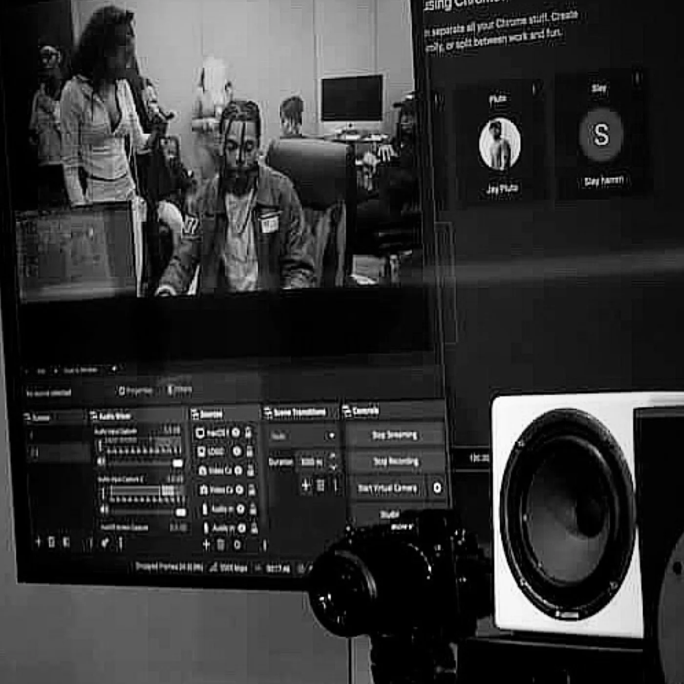 A live stream running from the Traphouse Studios control room